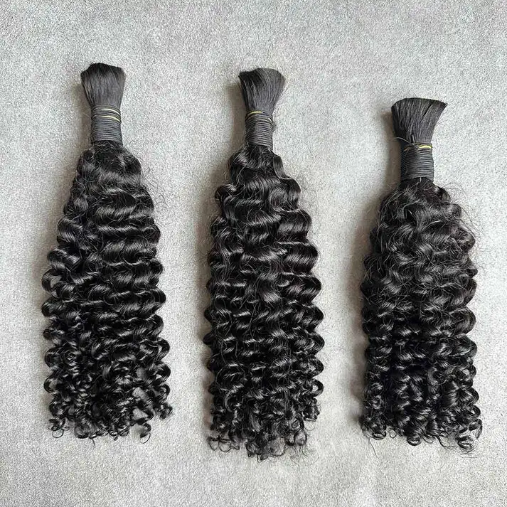 Wholesale Straight No Weft Raw Human Hair Bulk Extension Afro Kinky Vietnamese Bulk Human Hair Bulk Blonde Raw Hair for Braiding