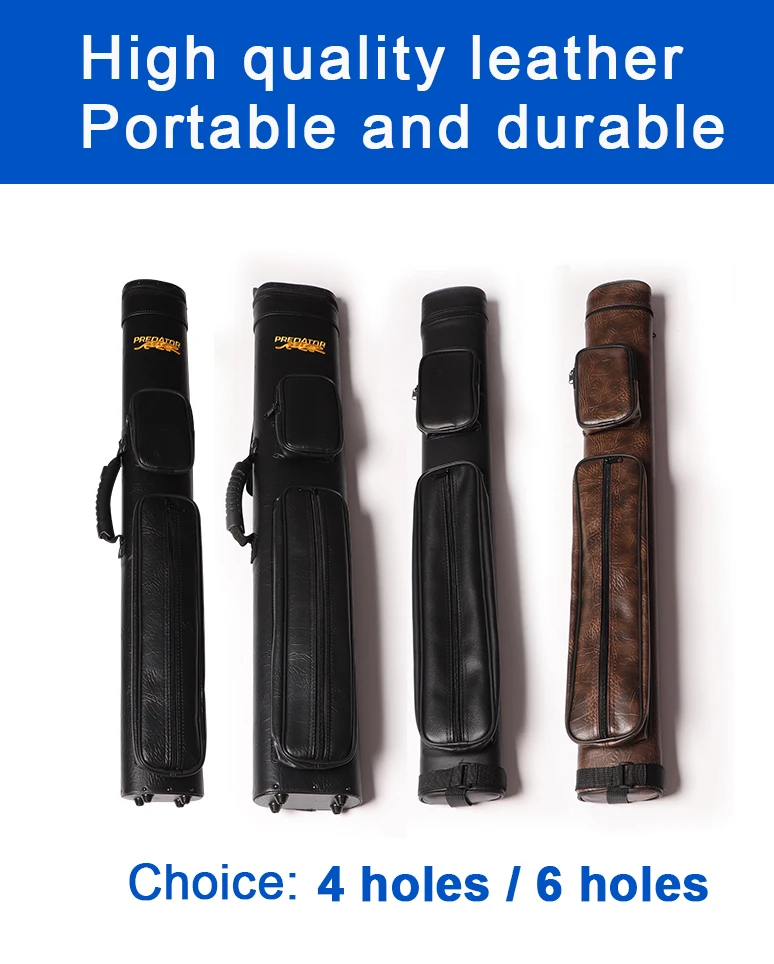 Pool Cue Case Bag Soft Carry Sturdy Wear Resistant Embroidery Pu