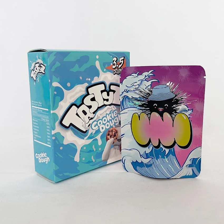 Wholesale 3.5g Mylar Bags Boxes Plastic Zipper Bag Cylindrical Box Packaging Holograph Box Packaging