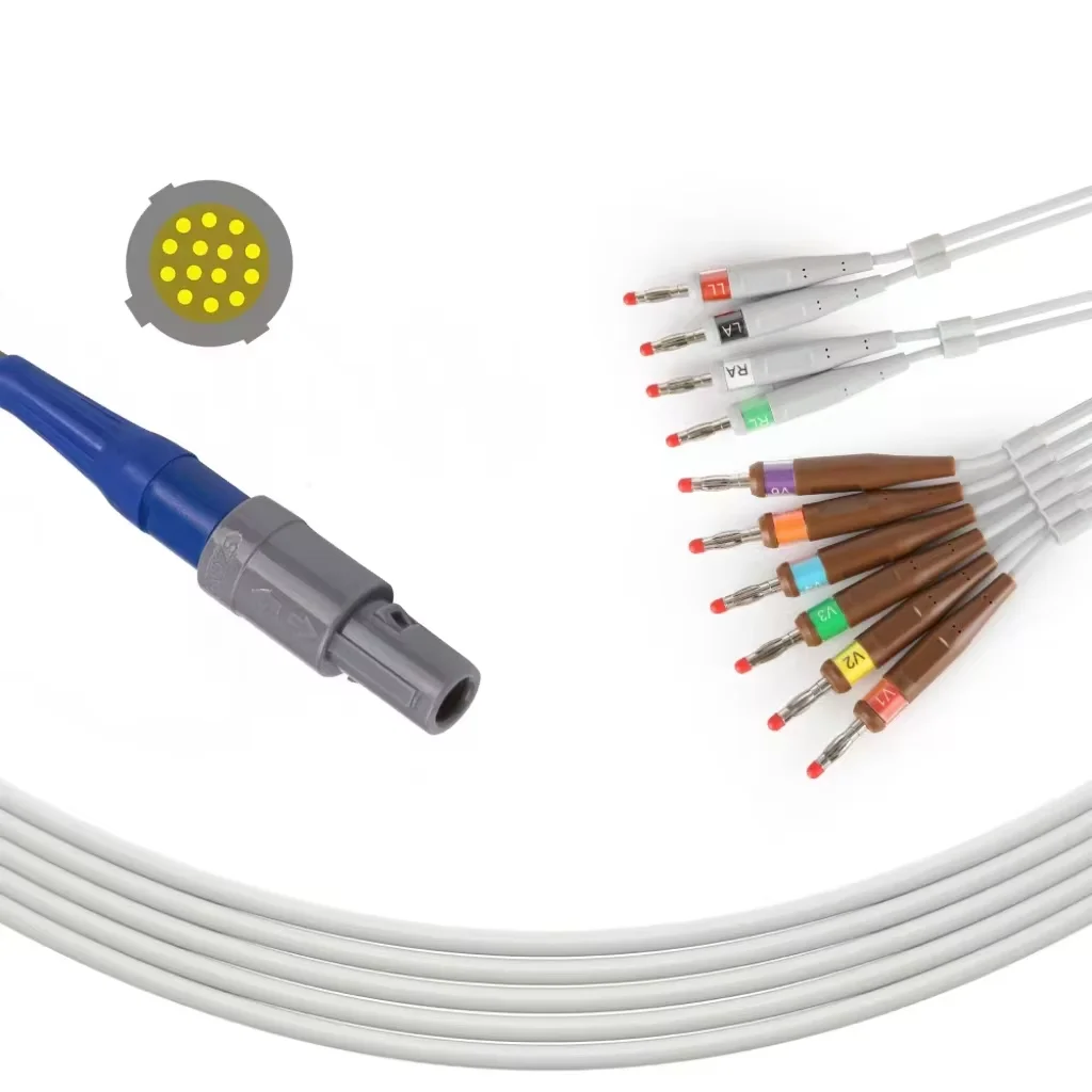 Welch Allyln 10-Lead EKG Cable  for Cardioperfect Pro Recorder Resting ECG SE PRO600 PCR 100 12-lead ECG Cable