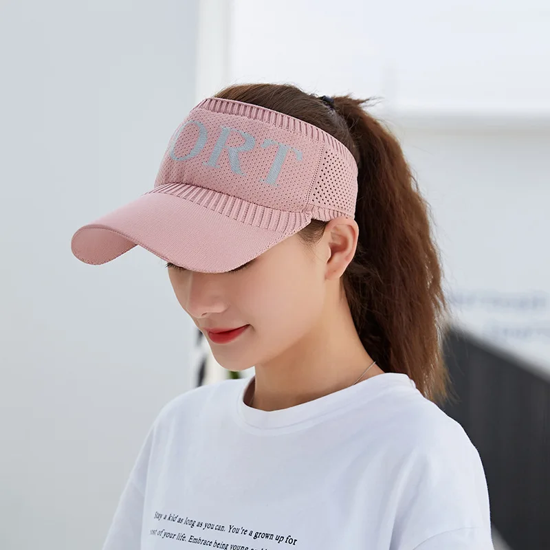 Wholesale Women Solid Color Milk Silk Beach Visor Caps Empty Top Baseball  Sun Protection Hat For Ladies From m.