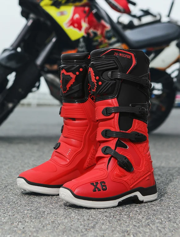 F1【未使用品】JG・WOLVES バイク用 レーシングブーツ JG WOLVES off-Road Boots by Sinovative - Anti Fall Protection