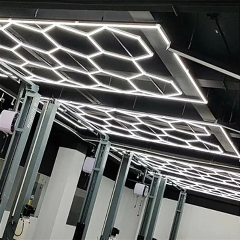LED六角形天井照明器具（サロン、ガレージ用）、ハニカムLEDチューブ