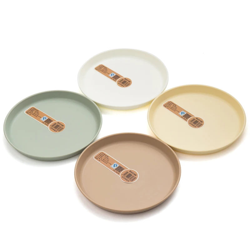 Factory BPA-Free Colorful Unbreakable Kids' Plate Set Eco-Friendly Plastic Snack Dish for Picnic Birthday Party Cake Dessert