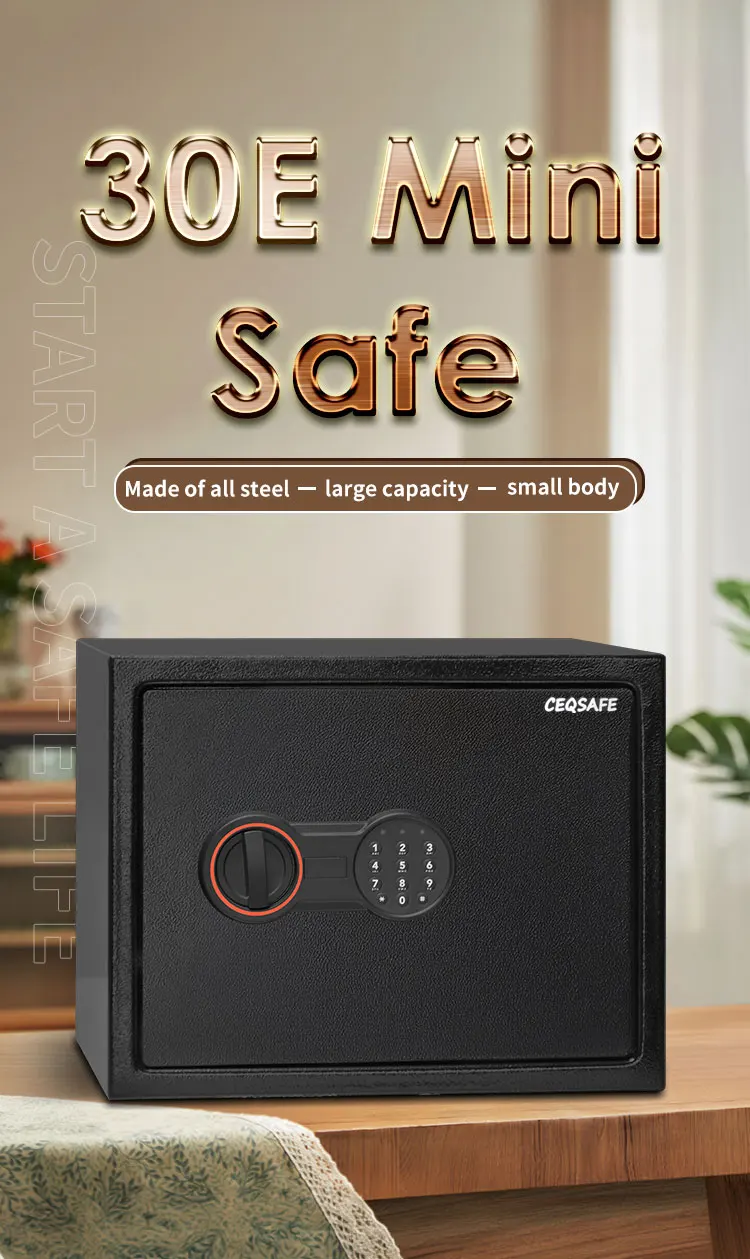 CEQSAFE Small Mini Eletronic Deposit Digital Password Lock Safe Box for Money supplier