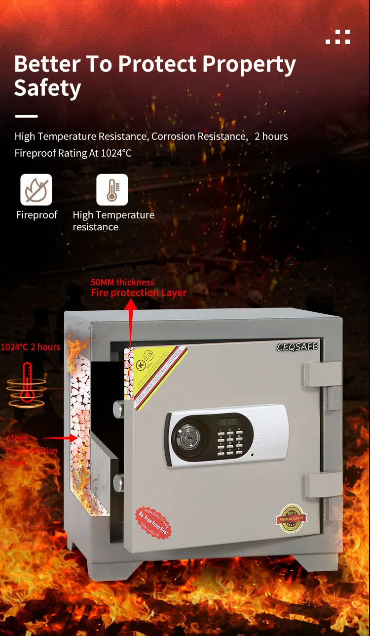 CEQSAFE Electronic Digital Safe Box Home and Hotel Office Safe Fire Resistant Safe Box factory