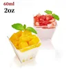 Vaso cuadrado pequeño de 60ml-transparente-sin cuchara