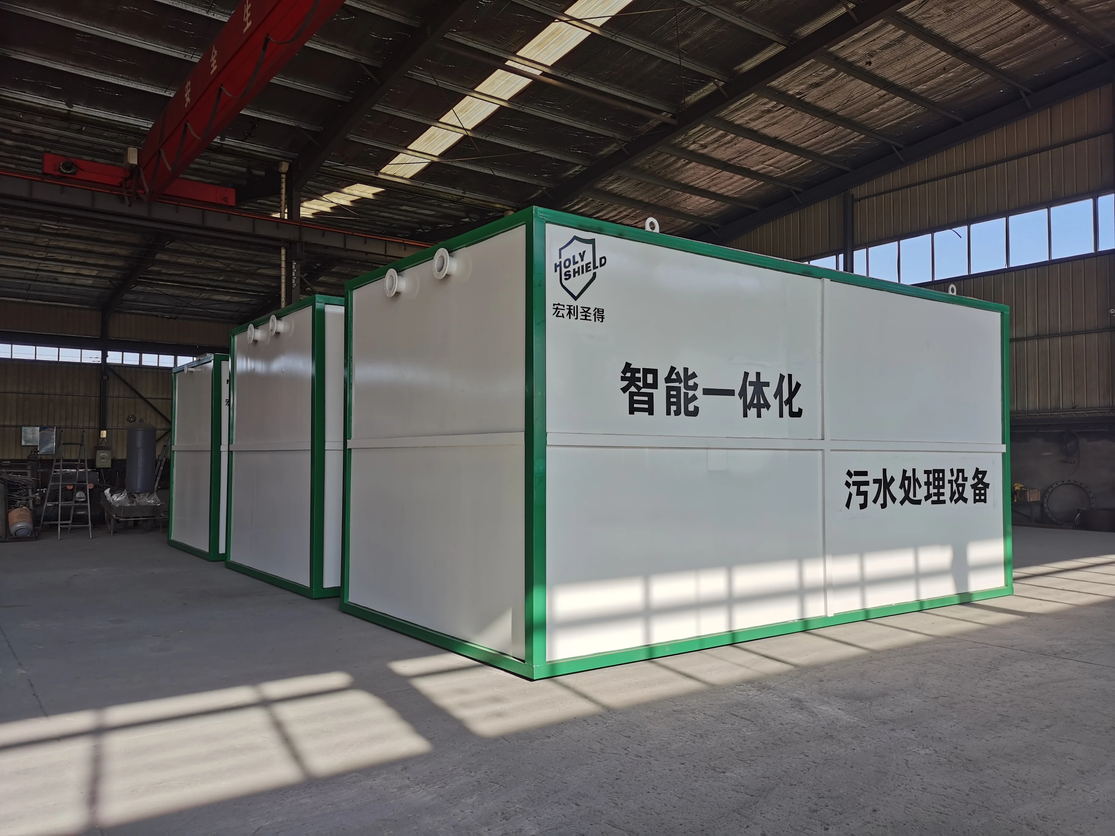 Mbbr Package Containerized Sewage Treatment Plant 220V Motor Industrial ...
