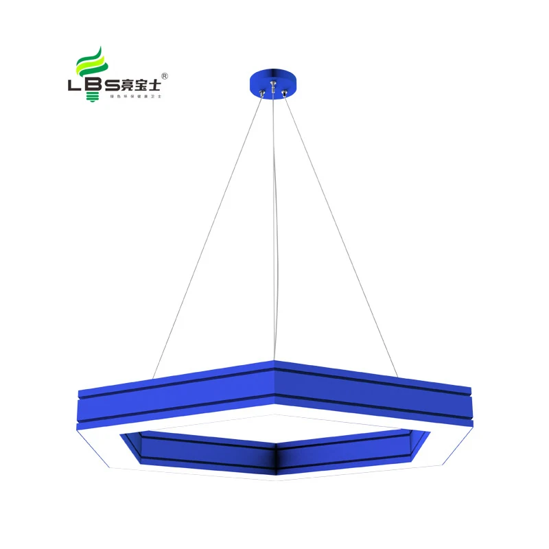 Restaurant bar Home Decoration LED Batten Linear Pendant Luxury Chandelier Office Ceiling Hexagonal Linear Light for Living Room