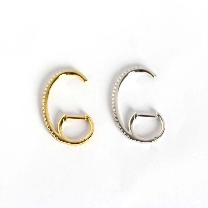 chunky diamond hoop earrings