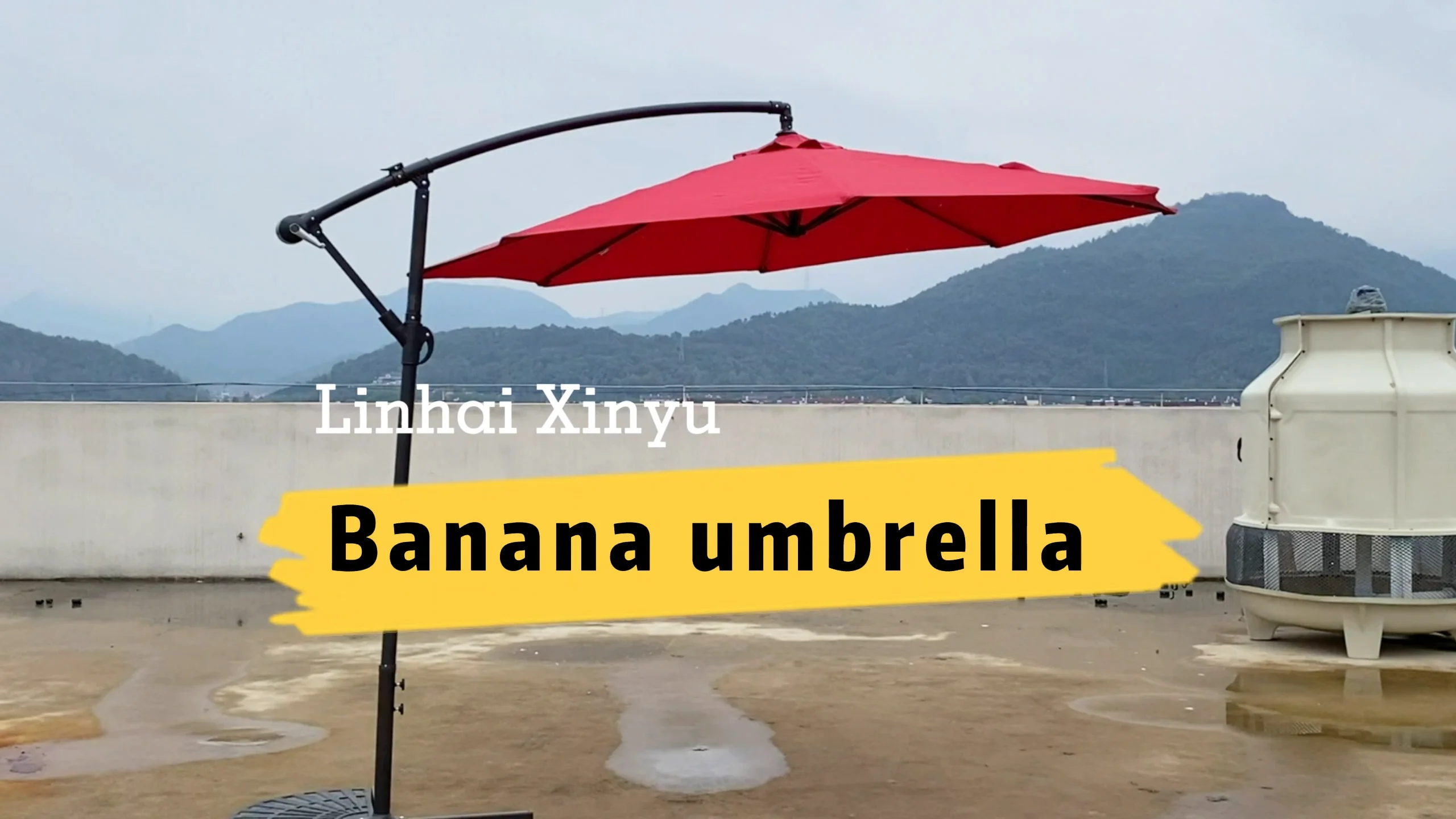 Patio Cantilever Umbrella Outdoor Offset Umbrella Market Hanging With