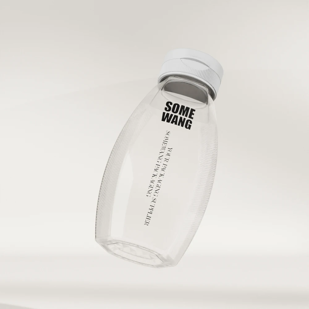 250ml 400ml Food Packaging Containers PET Honey Bottle Empty Plastic Squeeze Sauce Bottles