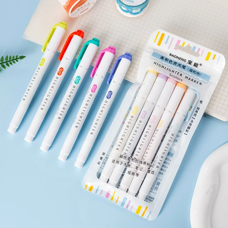 42 Colors Dual Tip Highlighter Marker for Journal Drawing