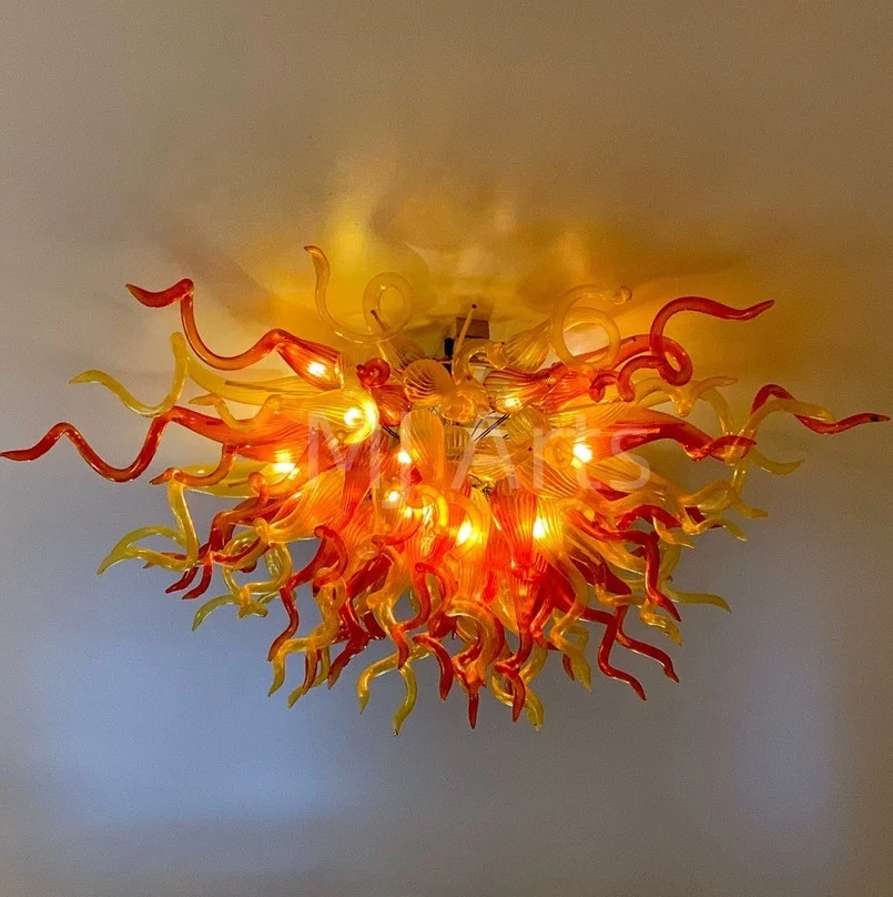 Изготовленные на заказ декоративные вручную выдувные люстры из прозрачного стекла