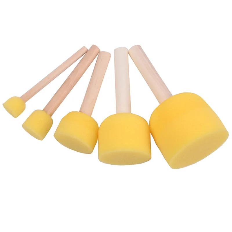 批发绘画文具儿童diy绘画海绵刷套装圆头泡沫邮票工艺品绘画海绵刷