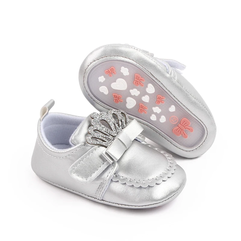 High Quality Soft PU Leather Baby Girl Princess Shoes 2022 supplier
