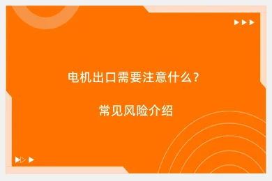 电机出口需要注意什么？常见风险介绍