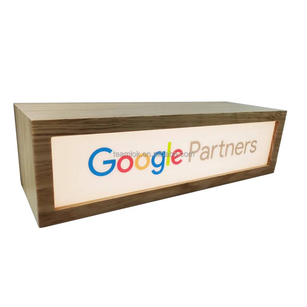 Google деревянный светодиодный дисплей, лайтбокс | Рекламный дисплей, деревянный Лайтбокс