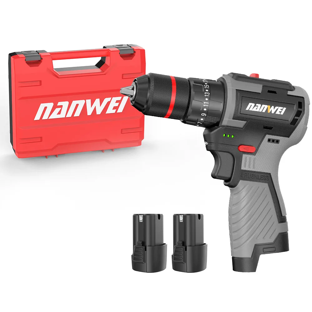 Electric Drill Riino Cordless Impact Drill Set Durable Heavy Duty