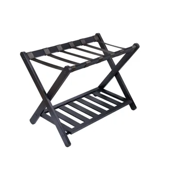 Wholesale Soild Wood Suitcase Stand Quality Foldable Luggage Rack Hotel For Guest Room