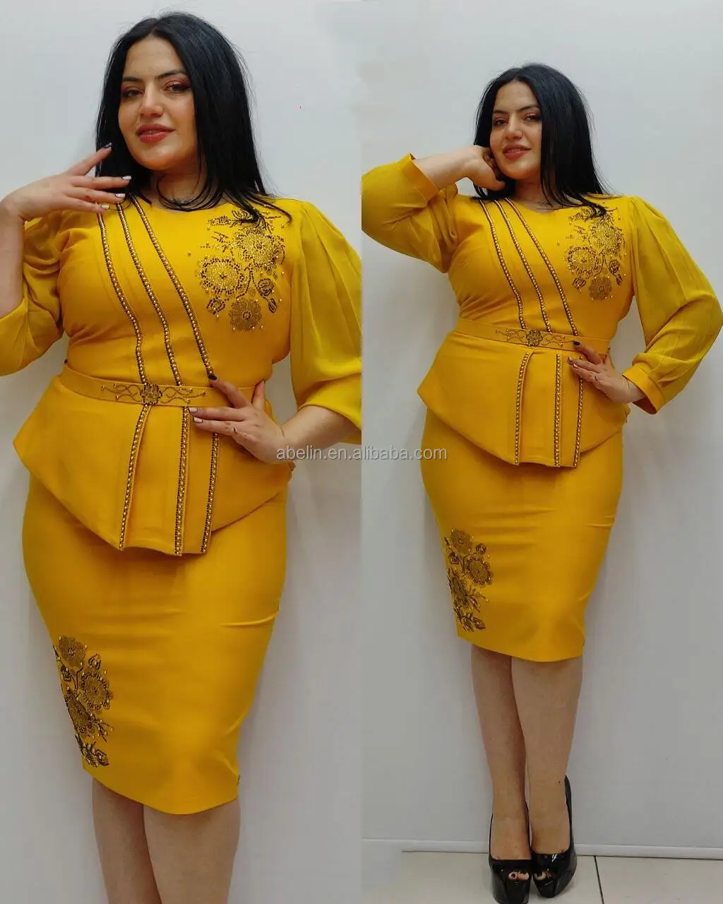 2020 Latest Turkey&American Ladies Formal Classy Office Dress for Elegant  Women Wear Plus Size - China Plus Size and Plus Size Clothing price