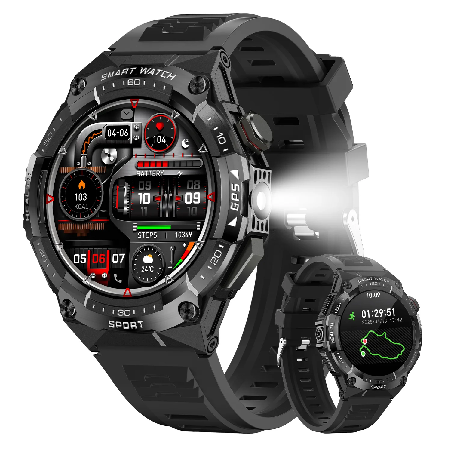 WB43 OEM ODM Pro ラウンド型 AMOLED スマートブレスレットウォッチ 