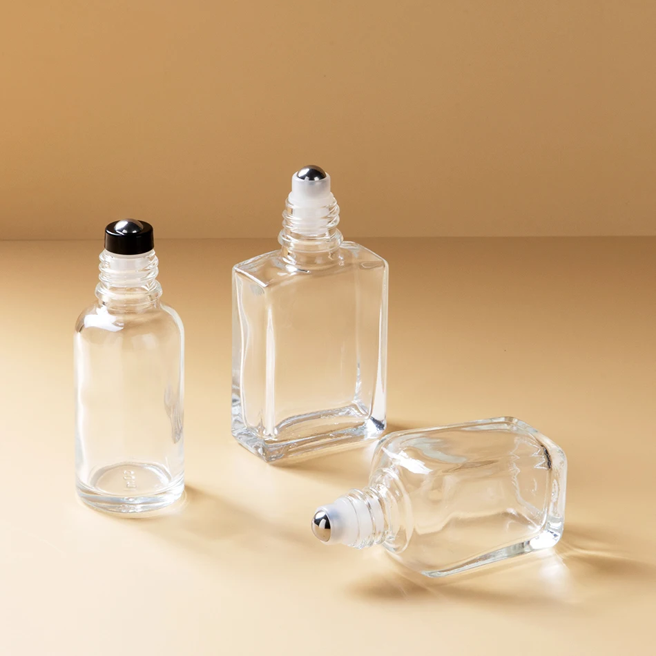 Eco-friendly 10ml 8ml 5ml Oud Oil Attar Clear Glass Perfume Bottles