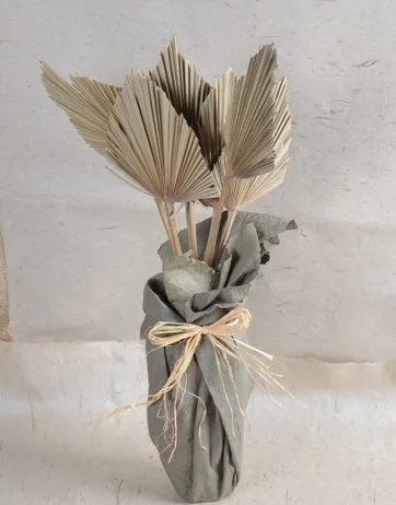 Hot Selling Small Handmade Triangle Fan Palm Leaf Custom Plant Handmade Fan