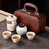 Classic vintage small brown bag-white