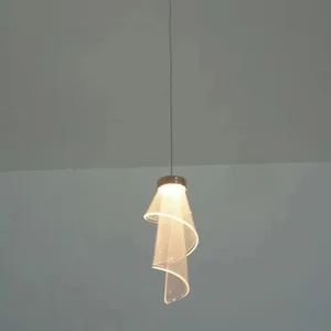 JACKSUN Vintage Acrylic White Bedside Pendant Light Modern Simple Creative Hanging Light LED Light Source Bedside Pendant Lamp