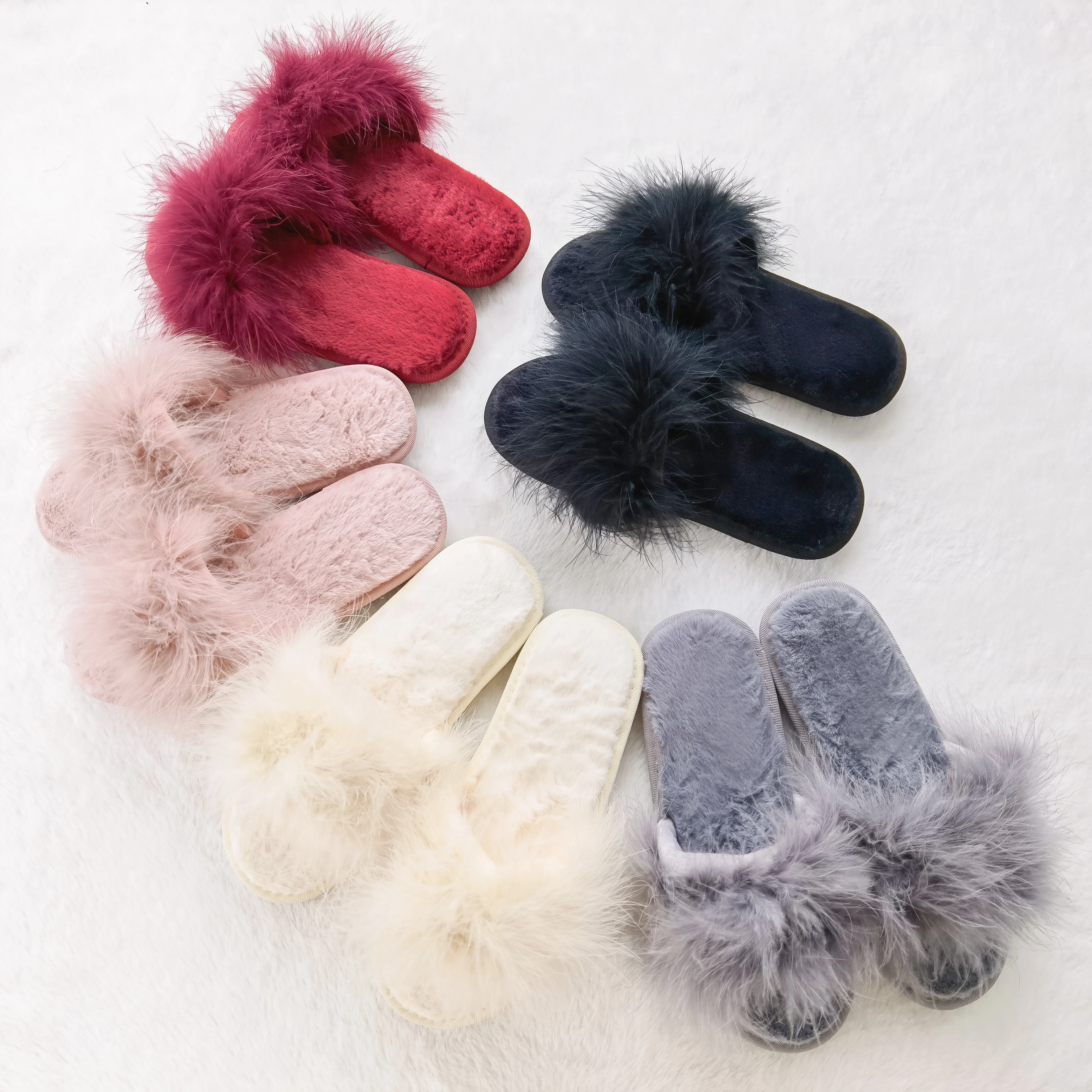 custom fur slippers