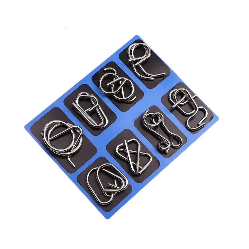 Produktbild von Metall Puzzle Ringe Set Von 32/30, Gehirn IQ Test Entwirrung Eisen Link Entriegelung Interlock Chinesische Ring Herausforderung
