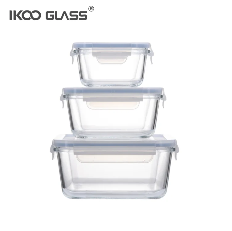 6 шт. стекло еда контейнер набор герметичный нестабильный Пакет box BPA бесплатная еда контакт Стекло контейнер кухня еда контейнер для хранения