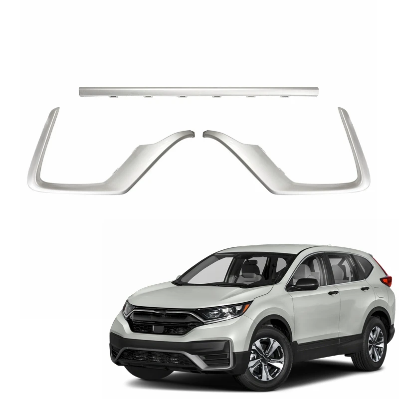 Front Bumper Lower Grille middle side Silver chrome Trim Molding strip For Honda CRV CR-V 2020 -2022