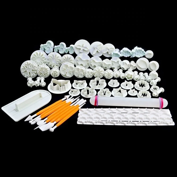 Factory Outlets Various Different Shape Plastic Plunger Fondant Cutter Set Cookie Cutter Letter Cutter