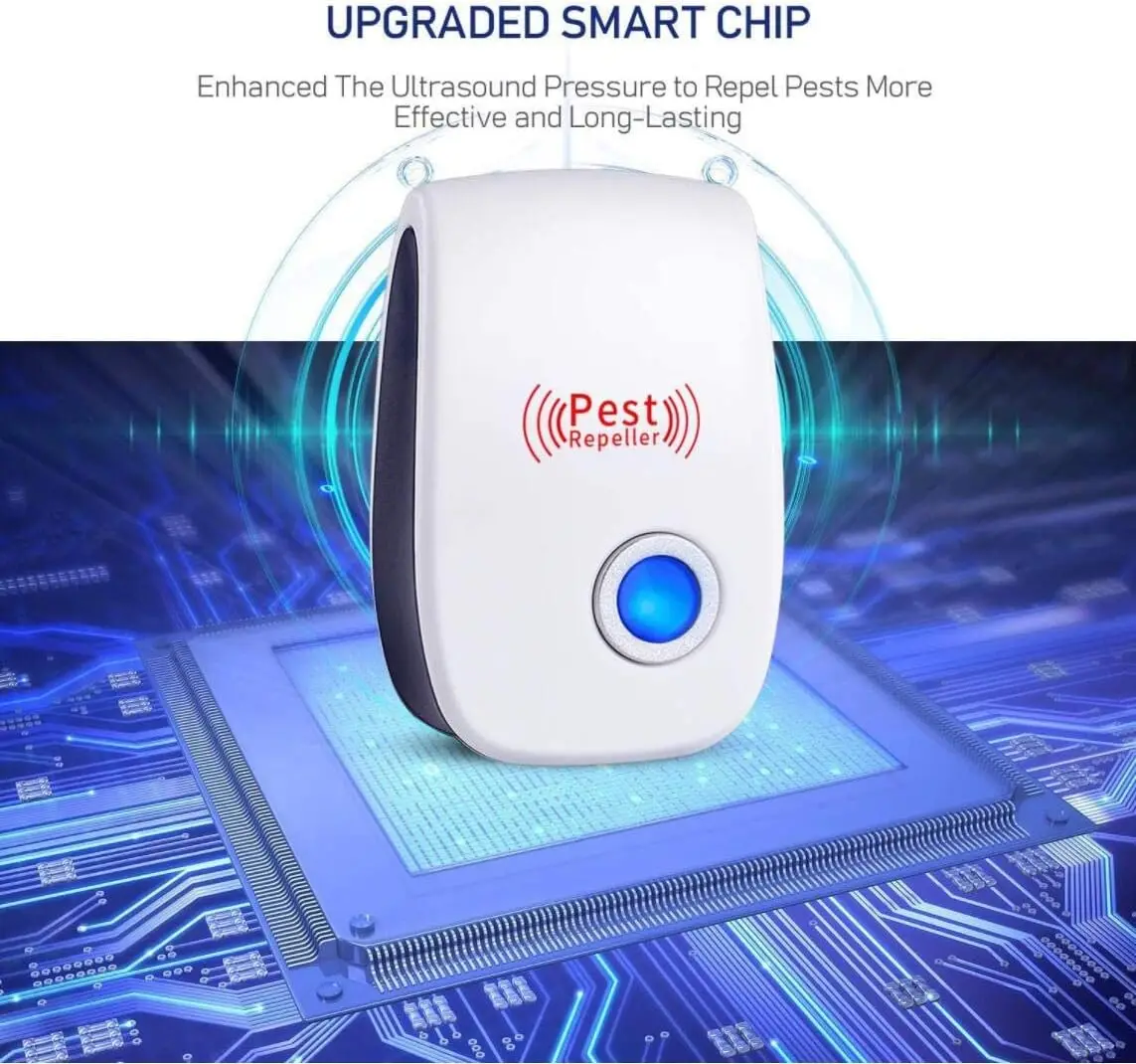 Ultrasonic Pest Repeller Indoor Plug-in Gadget can Repel Mosquitoes Bed Bugs Cockroaches Spiders mice Bats Birds Flies Rodents
