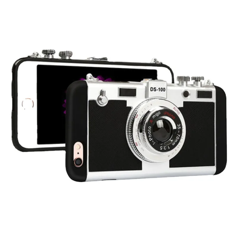 Cute Camera Style TPU PC Mobile Phone Case Shockproof Protective Cover For iPhone 16 15 14 13 plus pro max