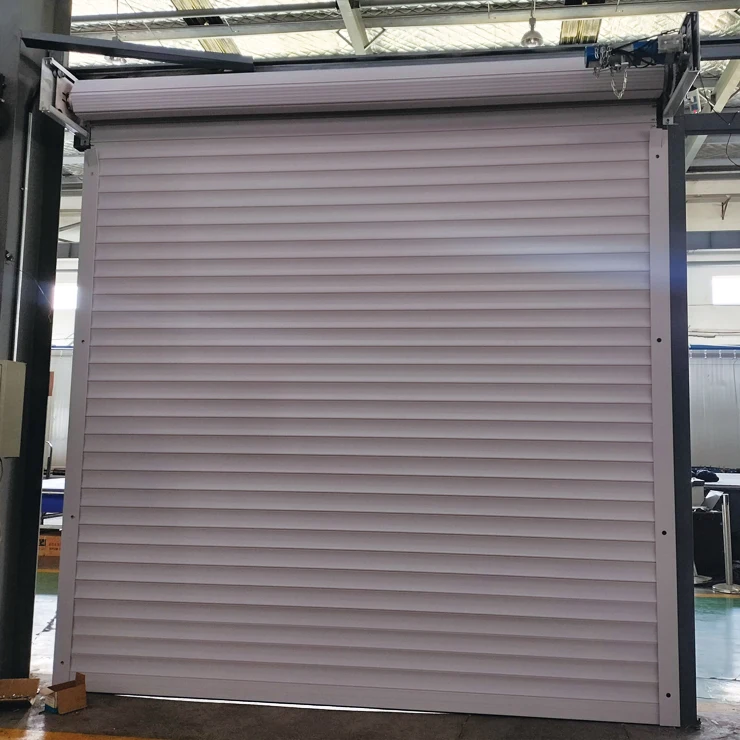 Modern white steel windproof anti-theft warehouse door Rolling shutter door factory