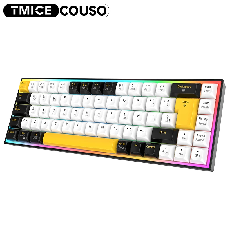 8K Polling Rate Hall Effect Mechanical Keyboard 68 Keys Rapid Trigger Magnetic Switch Gamer Teclado 65% Gaming Keyboard Wireless