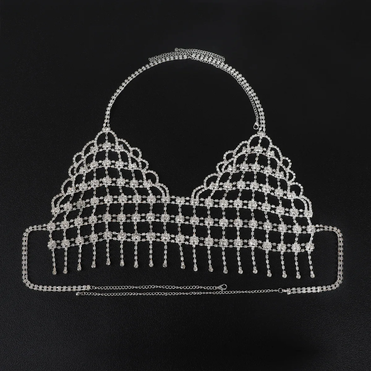 Chest Chain Fashion Jewelry Rhinestone Tassel Body Chain Hollow Sexy Nightclub Full ...