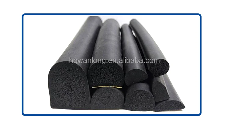 Epdm Rod High Elastic Closed-Cell EPDM Sponge Extruded Foam Bar Cord Rod Custom ...