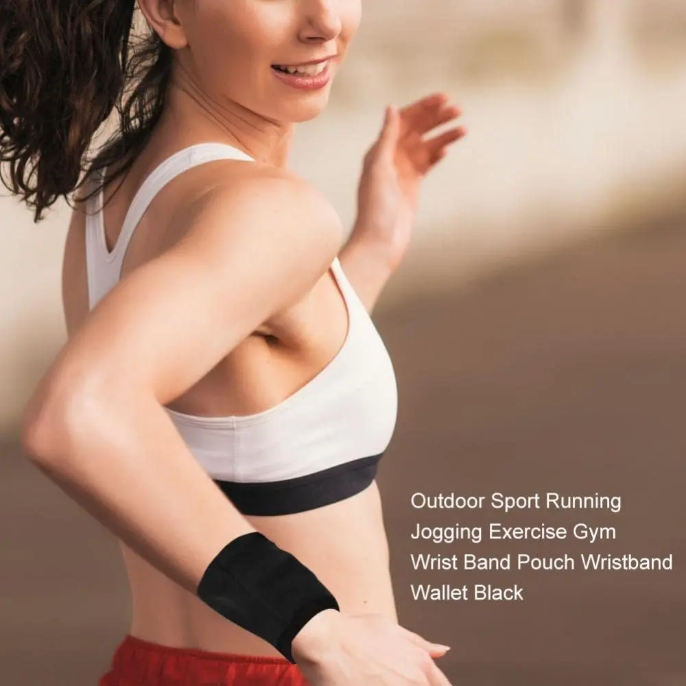 Multifunctional Wrist Band Wallet for Running Polyester Wrist Sweat Bands Wrist Wallet Running