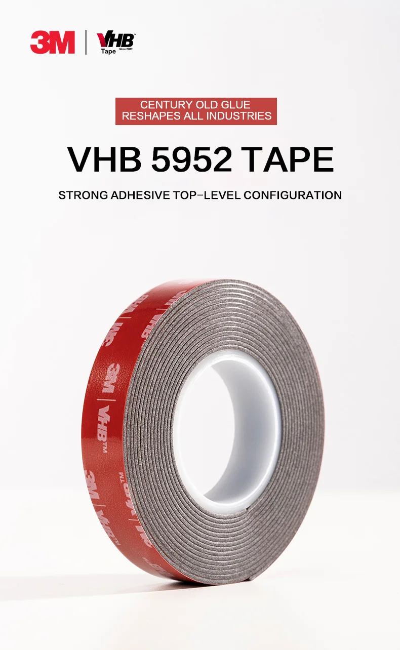 3m 5952 Vhb Black Double Sided Acrylic Foam Tape - Buy 3m 5952 Vhb,Vhb ...