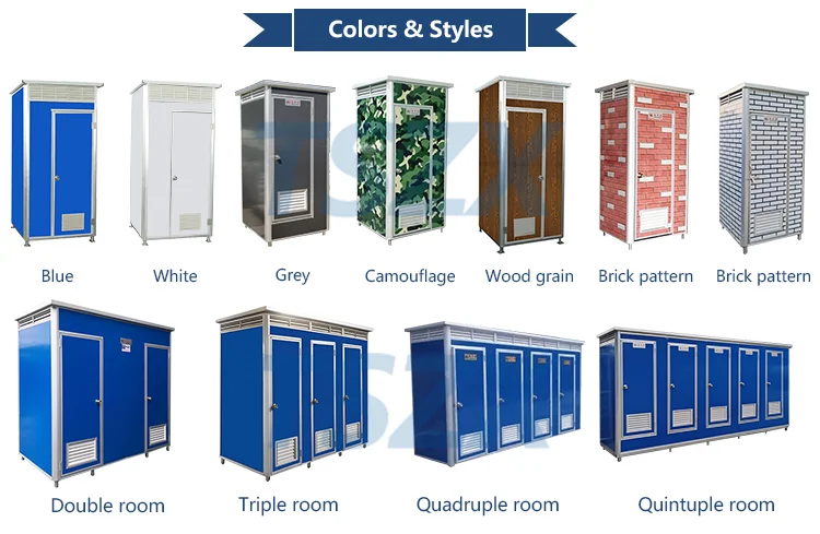 Mobile Public Prefab Toilets Outdoor EPS Portable Wc Toilet Luxury Bathroom Toilet Shower