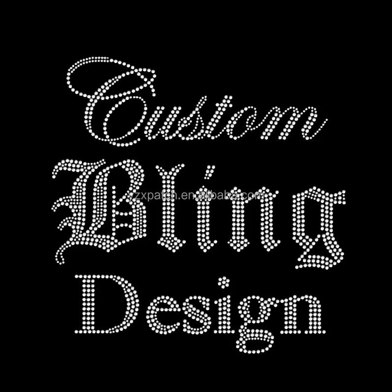 Sparkle Clear Crystal Iron On Rhinestone Heat Transfers Custom Old