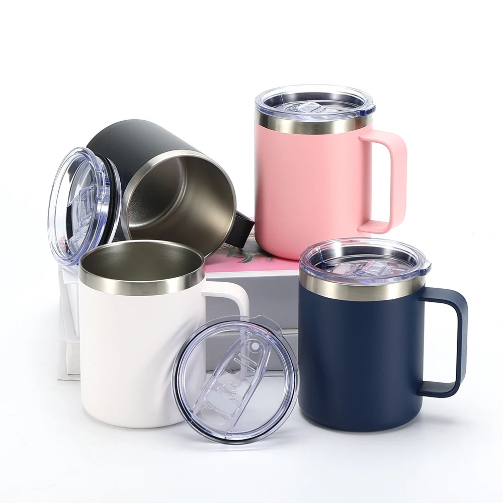 Lid　Simple　Mug　Tumbler　Coffee　Modern　Handle　and　Insulated　Tea　and　Stainless　Source　with　Cup　Coffee　Travel　Steel　Reusable　on