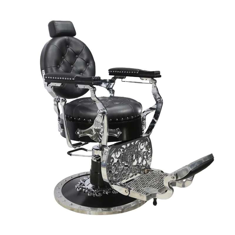 Luxury Classics Black and Gold Hair Salon Chairs for Barbershop - Main Image