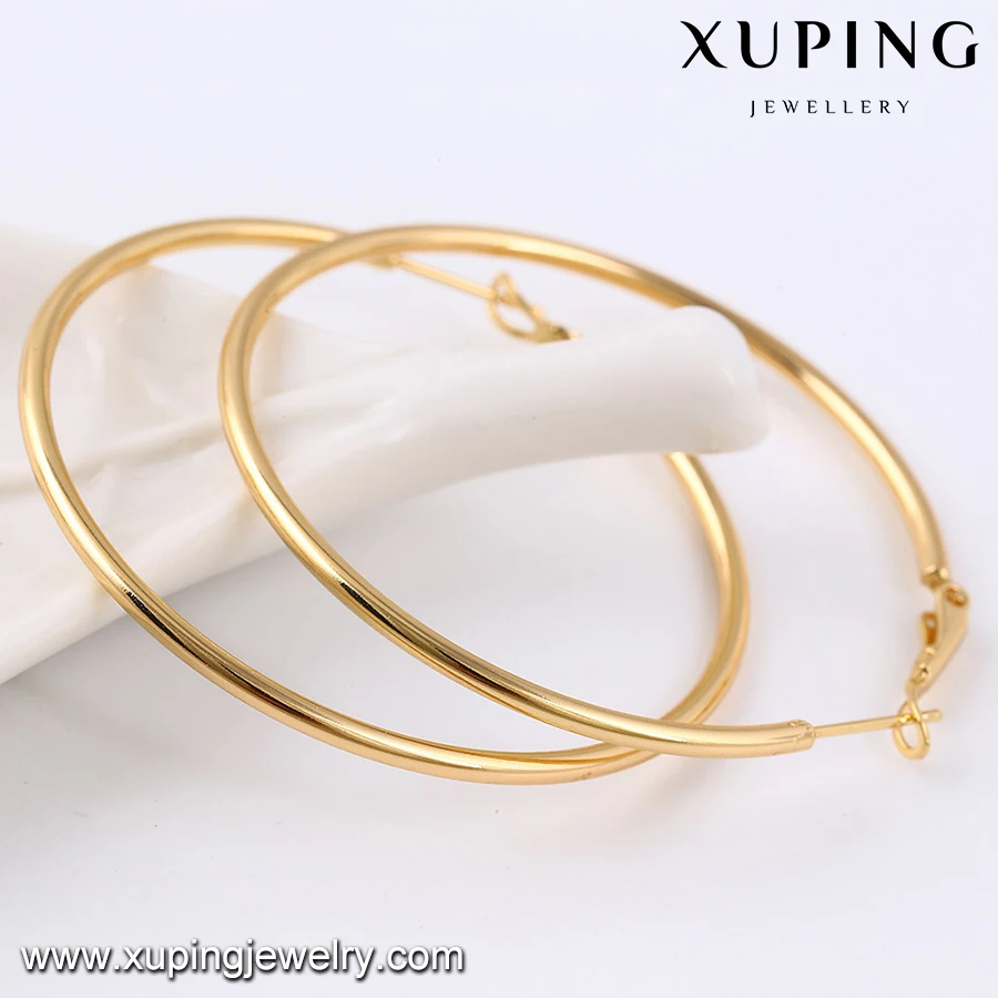 92417 Xuping Jewelry Simple and Popular Hoop Earrings with 18K Gold Plated
