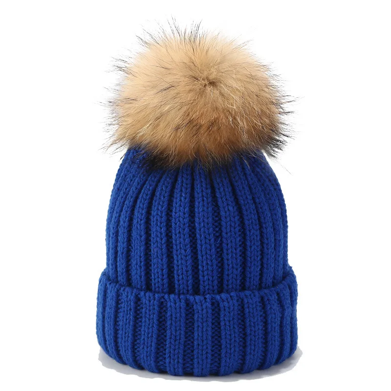 mens fur bobble hat