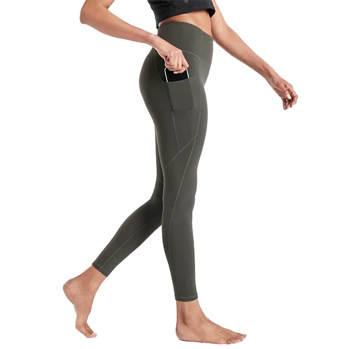 Pocket,Quick Dry Ripped Yoga Pant Capri 